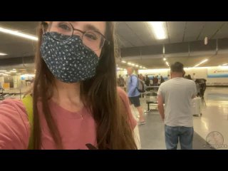 i had to sneak up on my skirt to taste my pussy at the airport hottest girls porn sex blowjob boobs ass